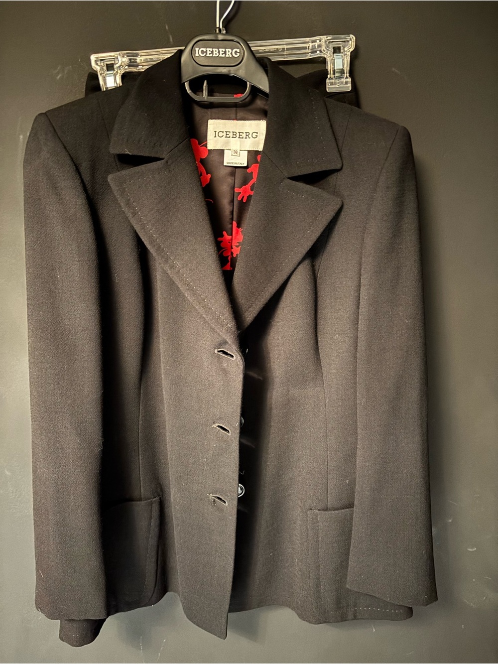 Vintage Iceberg Black Suit with Red Minnie Character Print-EUC - Picture 6 of 11